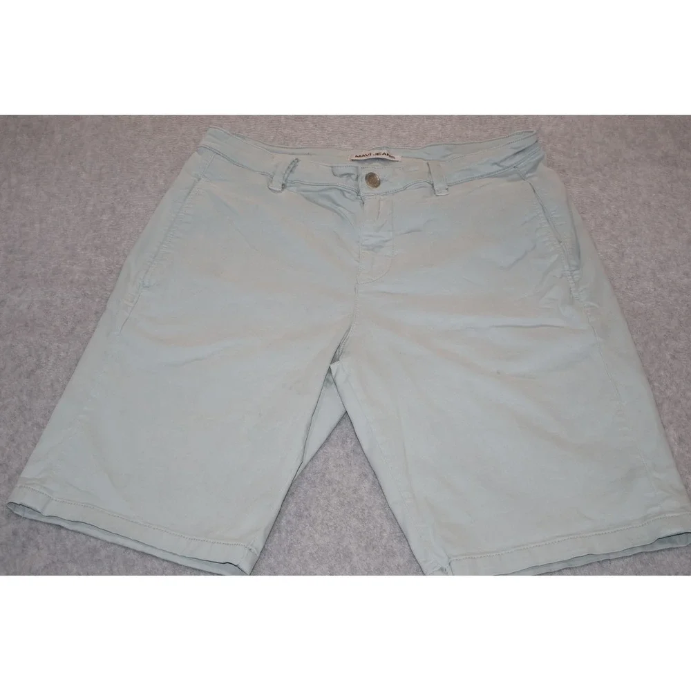 Mavi Jeans Mike Shorts Mens 34 Light Blue Chino Cotton Blend M04332 **